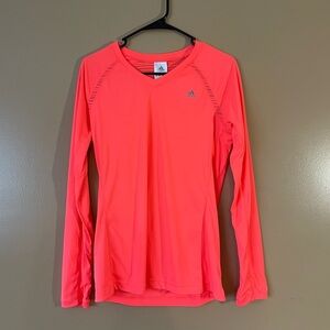 adidas Women's Long Sleeve Tee - Neon Coral